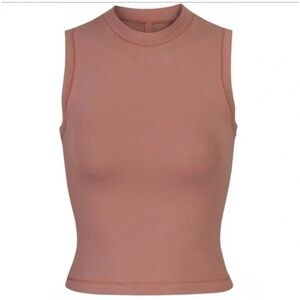 Skims Women’s Cotten Jersey Mock Neck Tank